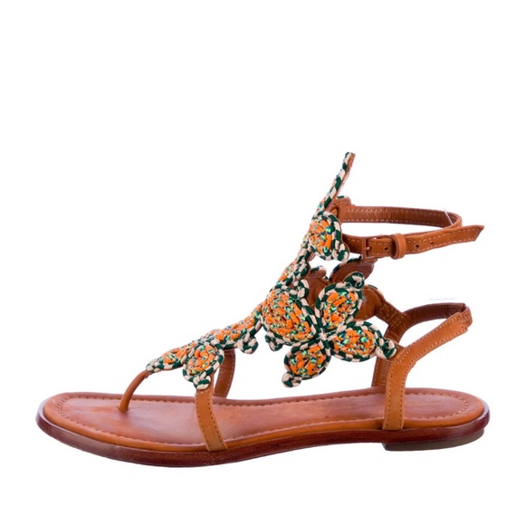 Tory Burch Palisade Woven T-Strap Sandals - Picture 6 of 10